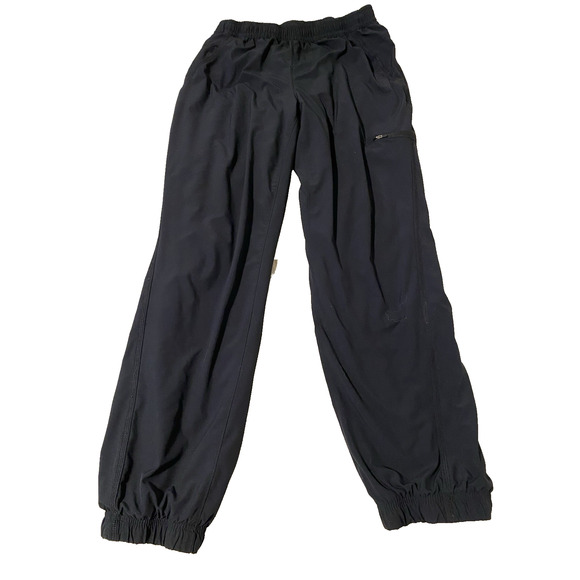 Eddie Bauer Stretch Cargo Jogger Women Size 8 Black 5 Pockets Fleece Lined Pants - Picture 1 of 14